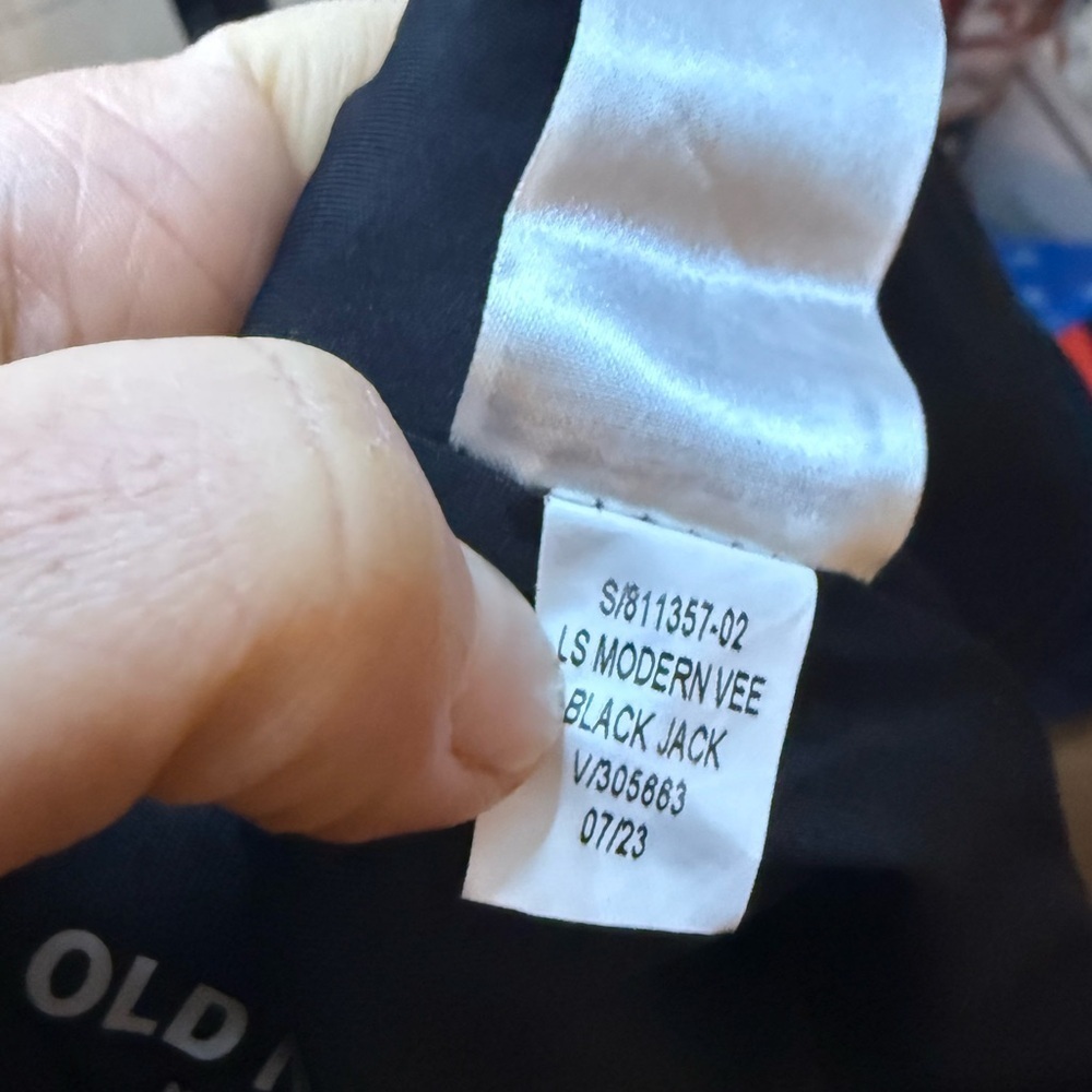 Old Navy Blackjack Modern Double Layer V-Neck Long Sleeve Top - Picture 6 of 6